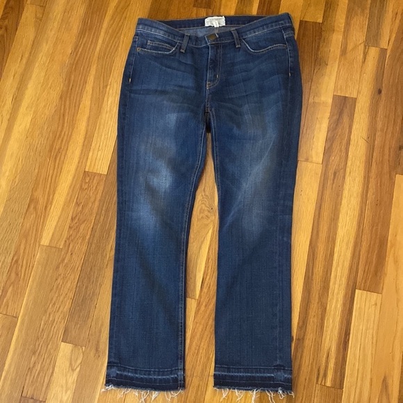 Current/Elliot Women’s Blue Straight Cropped Jeans Size 29 - Picture 2 of 8